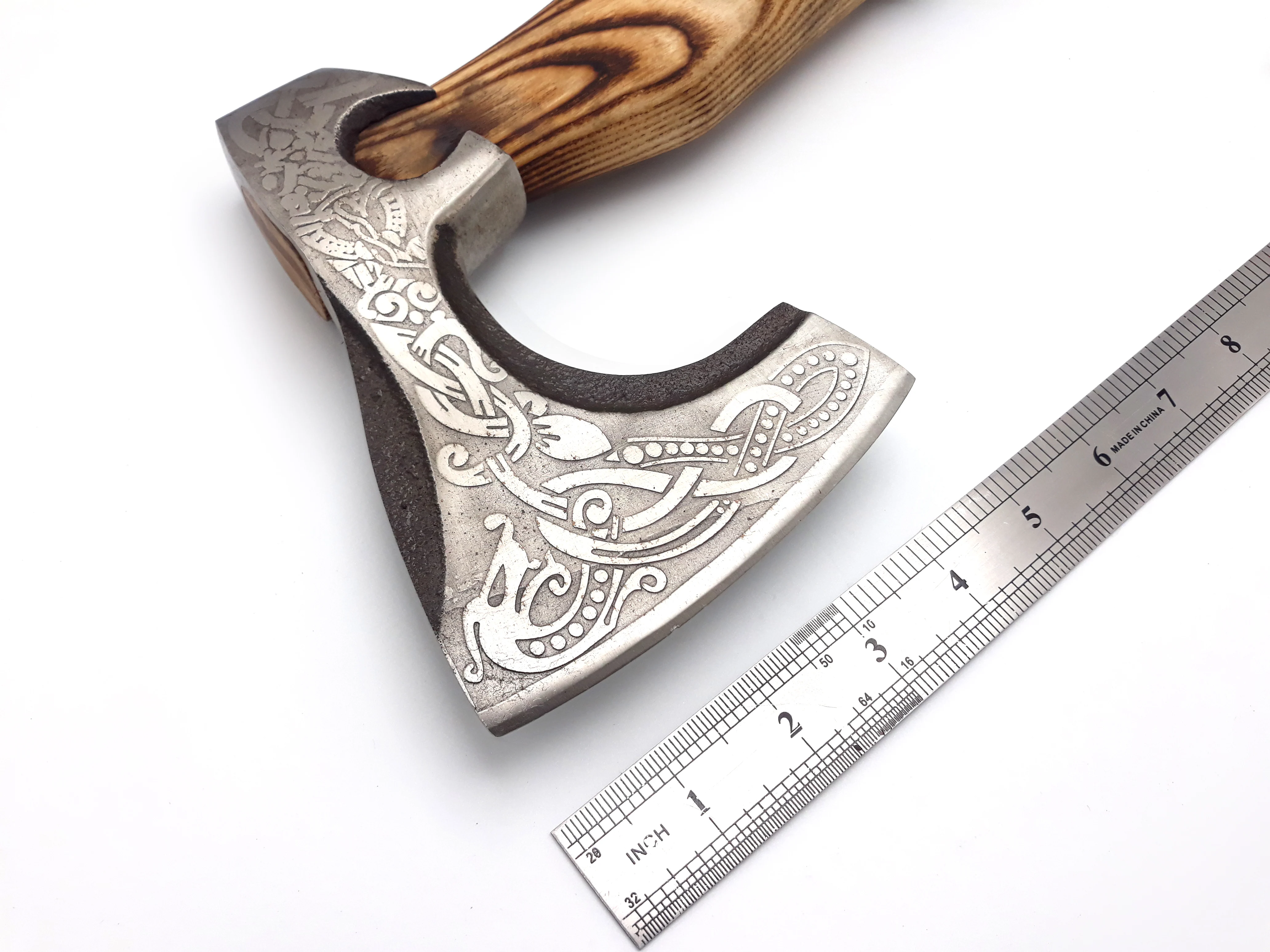 1095 High Carbon Steel Embossed Head Axe