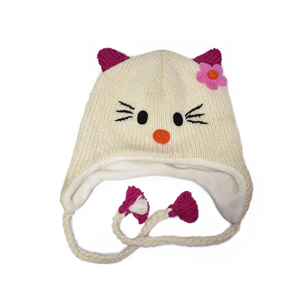 Hand Made Woolen Hat for winter with high quality Linen/Children Woolen Animal hat export quality