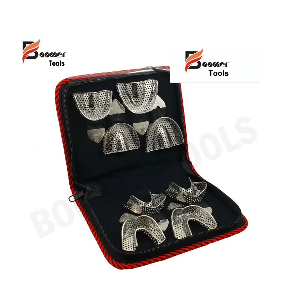 Высокое качество стоматологической металла оттискная ложка из нержавеющей стали впечатление подносы для рта