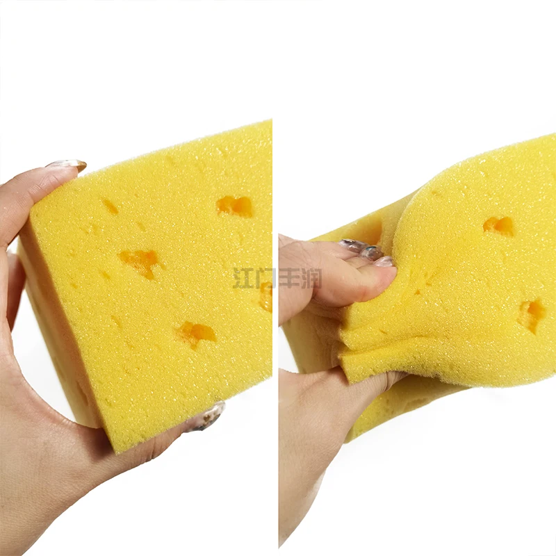 Hot selling multi-purpose car wash sponge soft yellow car polish sponge  cleaning sponge
