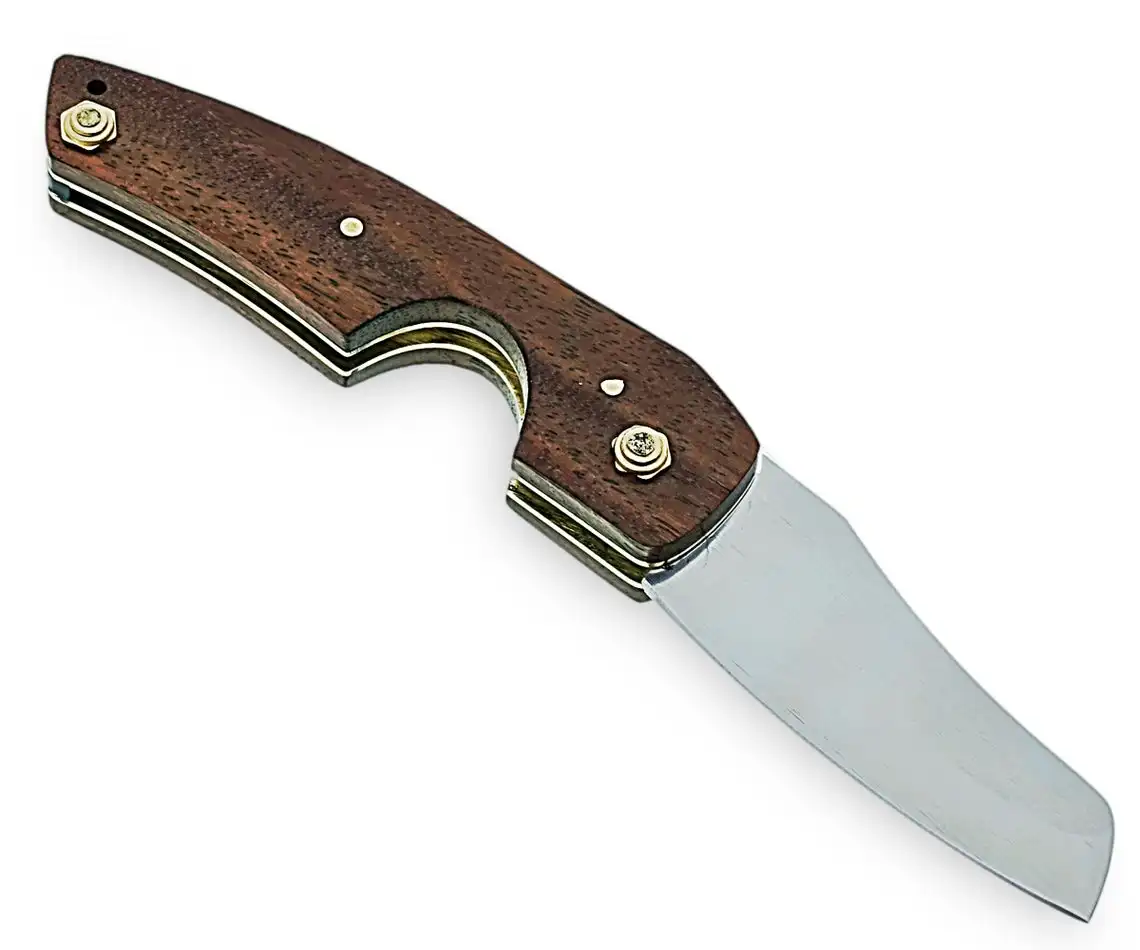 Custom Handmade D2 Steel Pocket Knife Multi Use Luxury Cigar Cutter And Leather Pouch