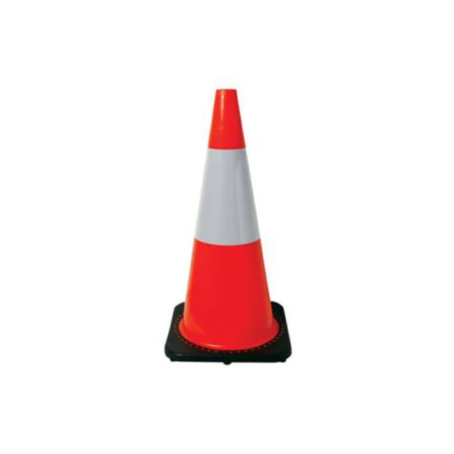 Traffic Cone PVC PE Black Base 28 inches 700 mm reflective road work safety