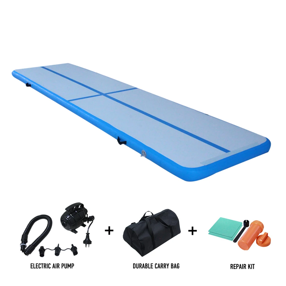 Custom 4x1x0.1m gym airtrack inflatable air track gymnastics tumbling mat air tumble track