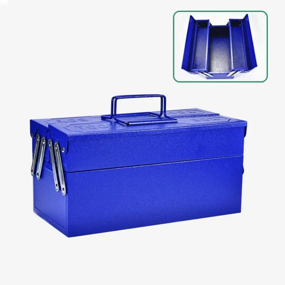 Metal Tool Box Cantilever Toolbox,Cantilever Steel Tool Chest Cabinet with Carry Handles