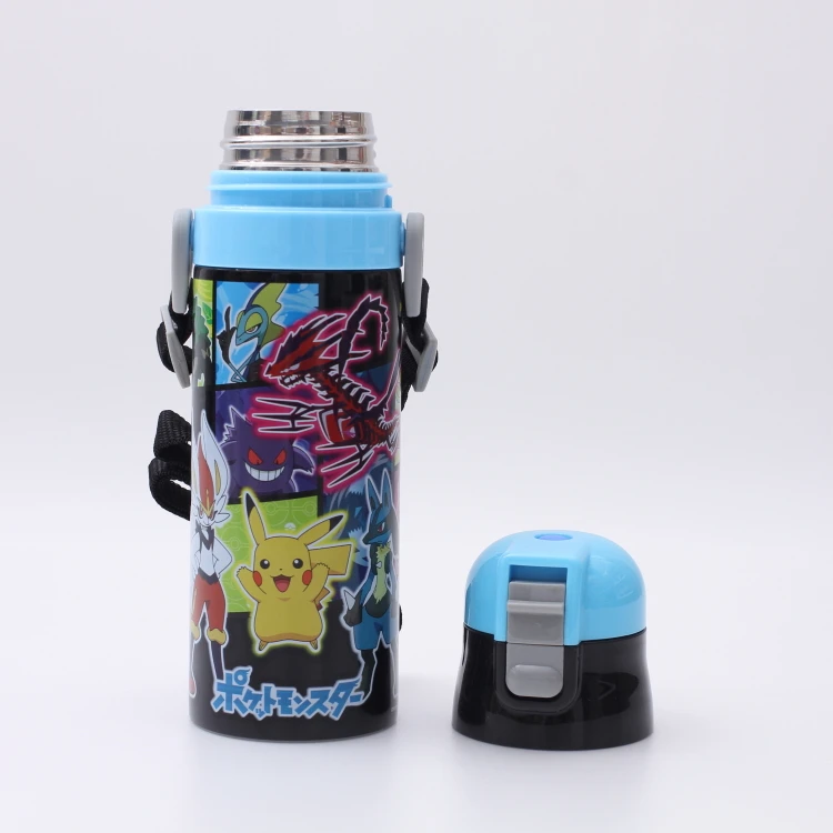 Детская бутылка для воды из нержавеющей стали с одним нажатием школы