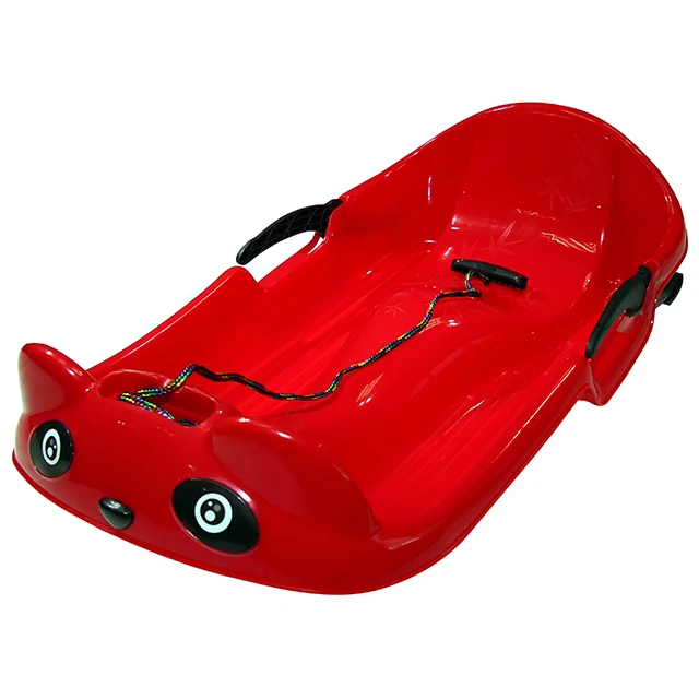 Kids Adults Ski Fun Board Grass Sledge Sliding Board Snow Sledge Winter Outdoor Plastic Snow Sled Pull Rope Solo product