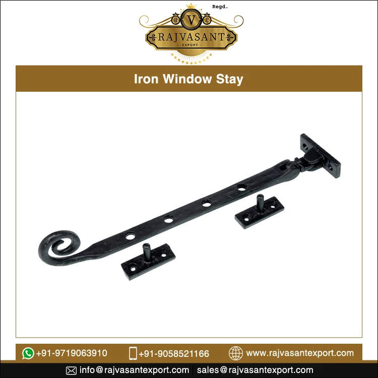 Heavy Duty Professional Cast Iron Black Color Antique Design Attractive Window Stay at Competitive Price