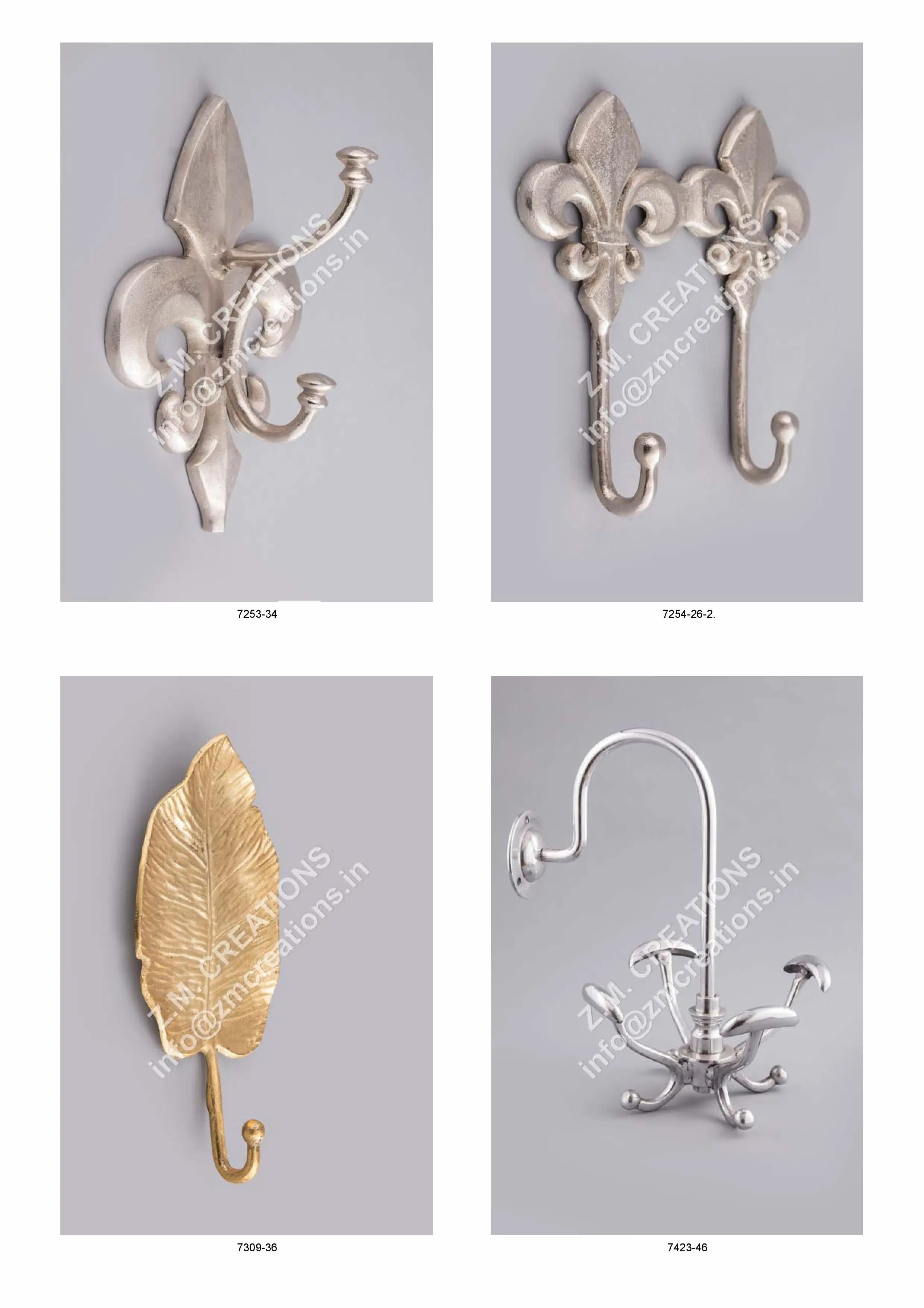 Nordic Leaf Design Aluminum Alloy Hidden Wall Hook Home Hotel Towel Coat Clothes Hook for Coat Hat Storage