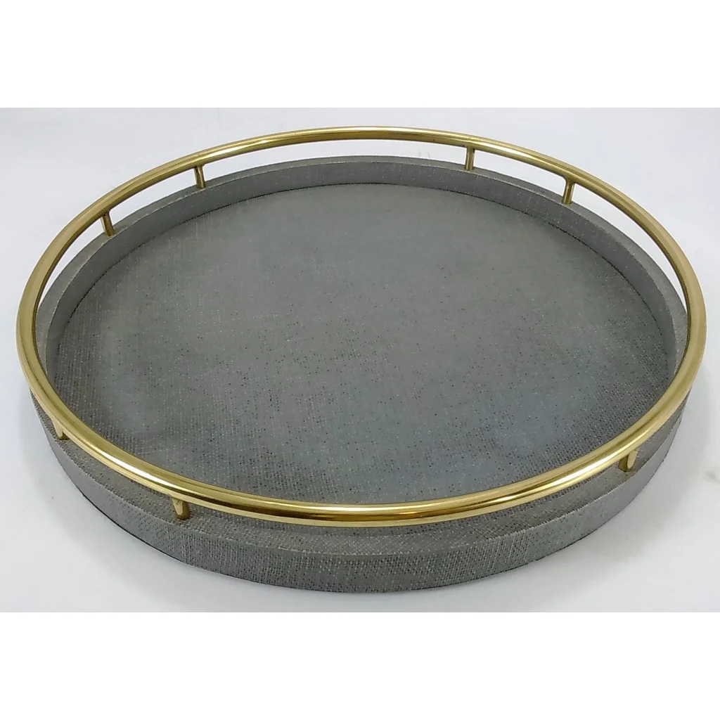 
Декоративный уголь 0,51x0,51x0,06 сервировочный шпон, края из искусственной рафии, круглый поднос 