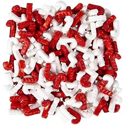 Shape sprinkle of red and white candy cane