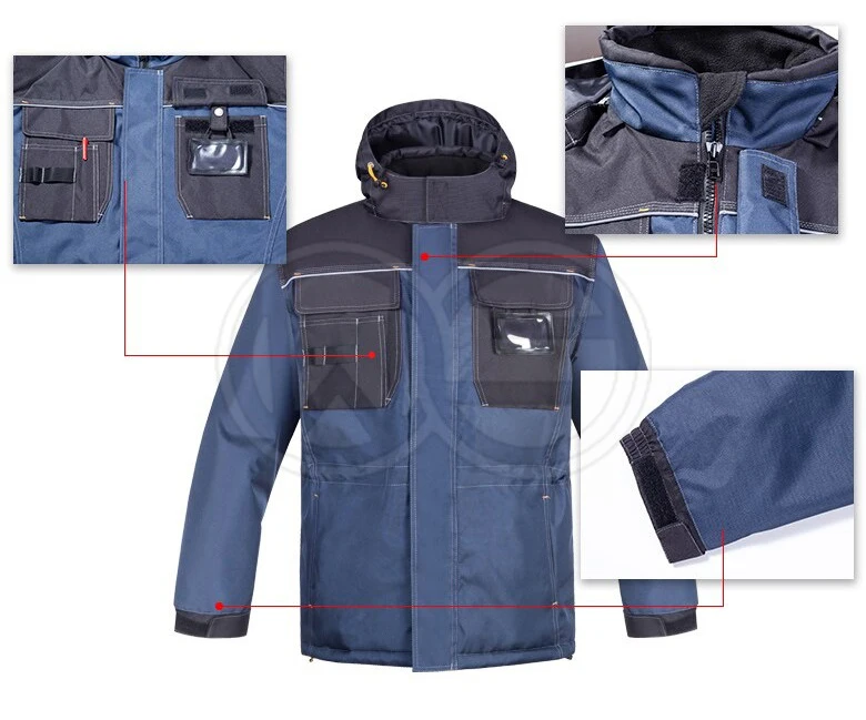 Winter Work Clothing Cotton padded Reflective wadded Jacket Water Proof Thermal AutoRepair Welder suit Workshop Coverall Uniform