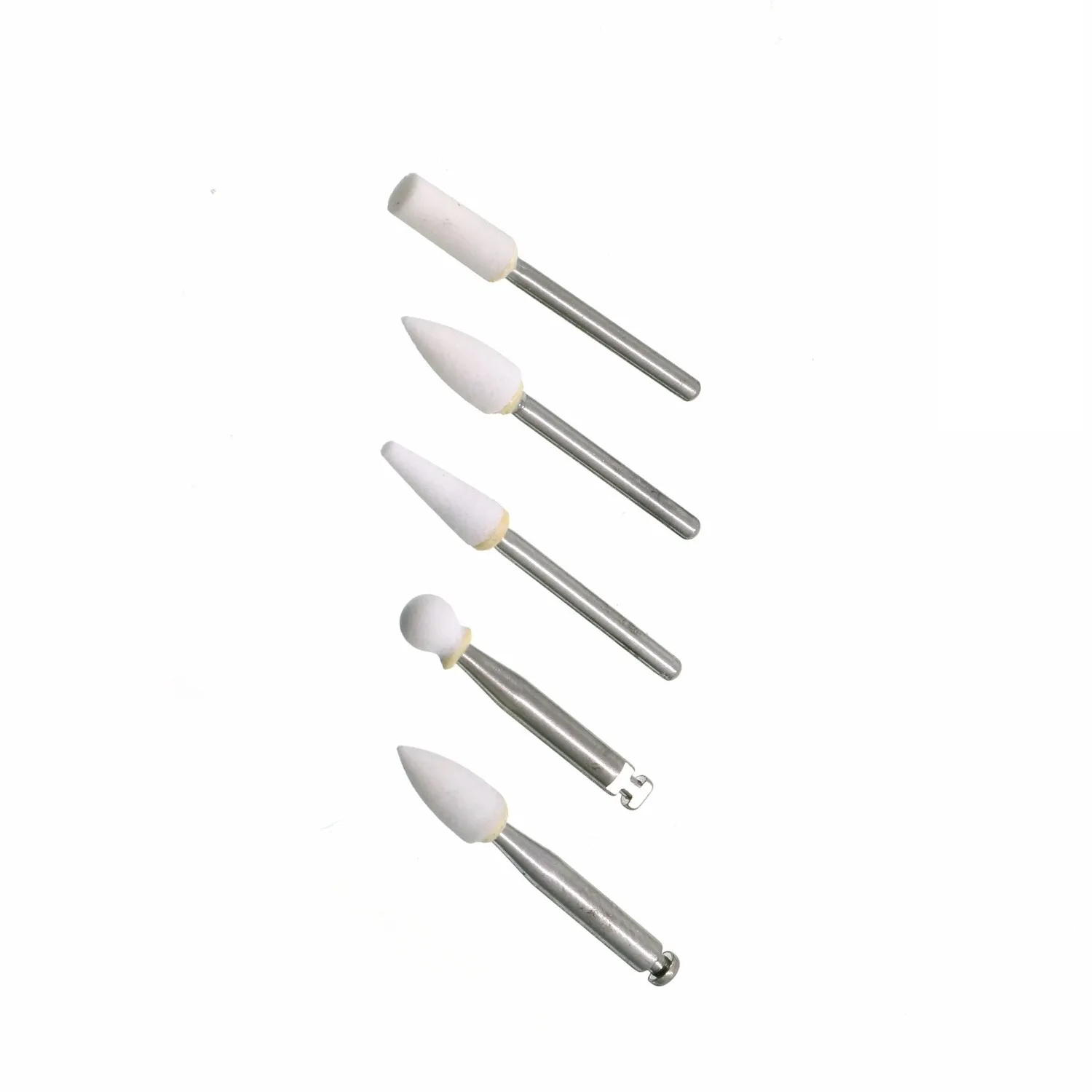 Dental Flame Shape White Stone Polishing Burs