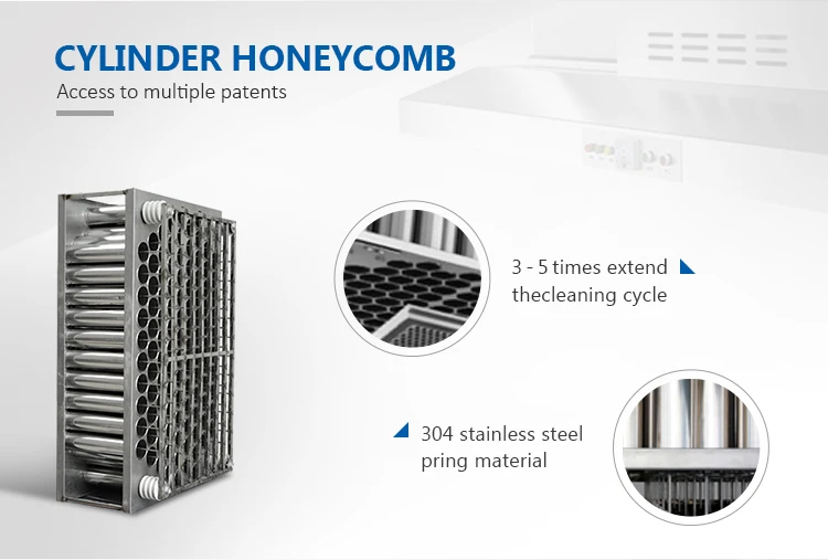 Gas stove oil mist scrubber fume filtering electronic air cleaner unit