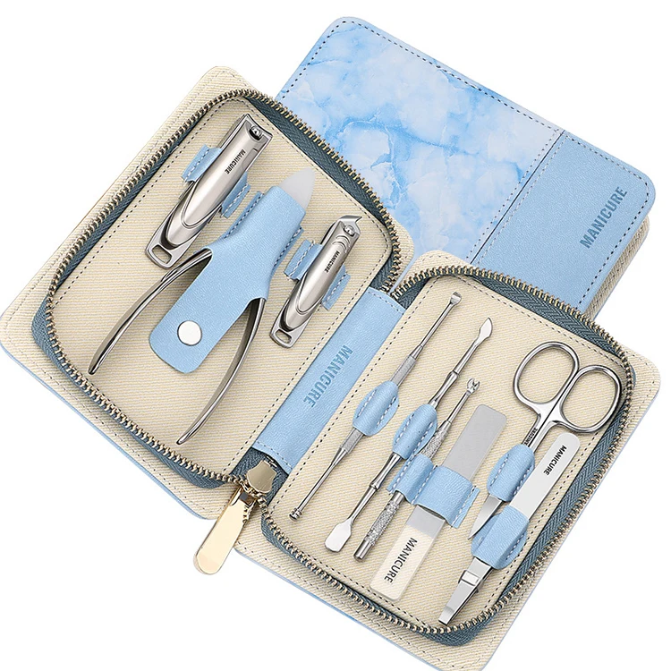 Hotsale High Quality Black Nail Clippers Beauty Manicure tool set 7/8/10/15/18pcs/set dead skin Clippers Pedicure Manicure Set