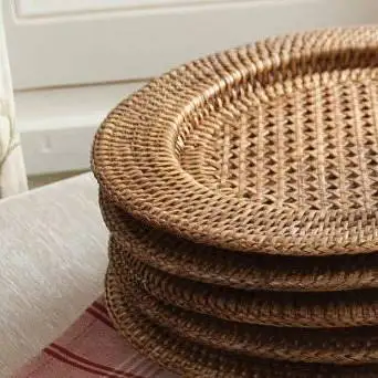 Hot Trend Rattan Charger Plate For Wedding Made in Vietnam