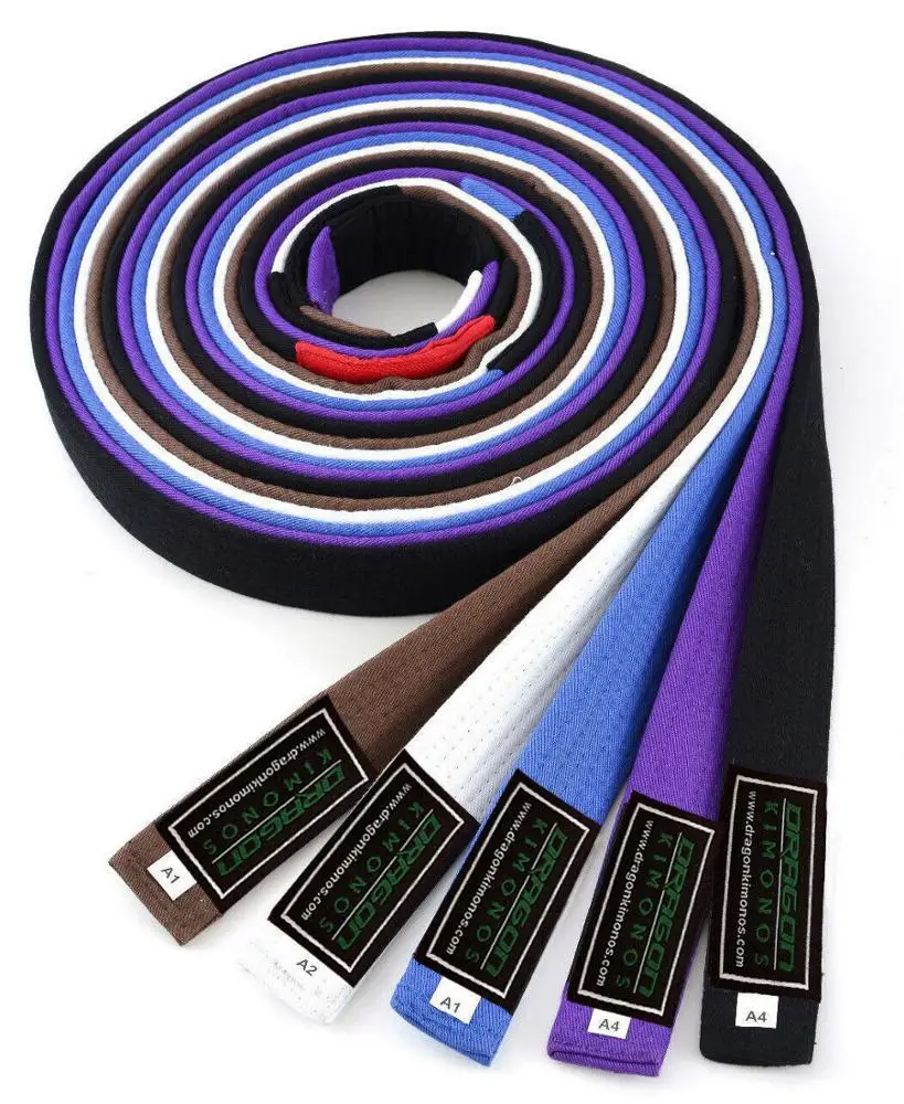 Brazilian Jiu Jitsu Gi Belts 100% Cotton Material MMA BJJ Kimono