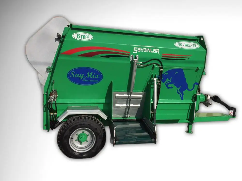 Horizontal Auger Harsh Mixer Truck For Sale Optional Digital Loadcell 6m3 Tmr Wagon Feed Mixer