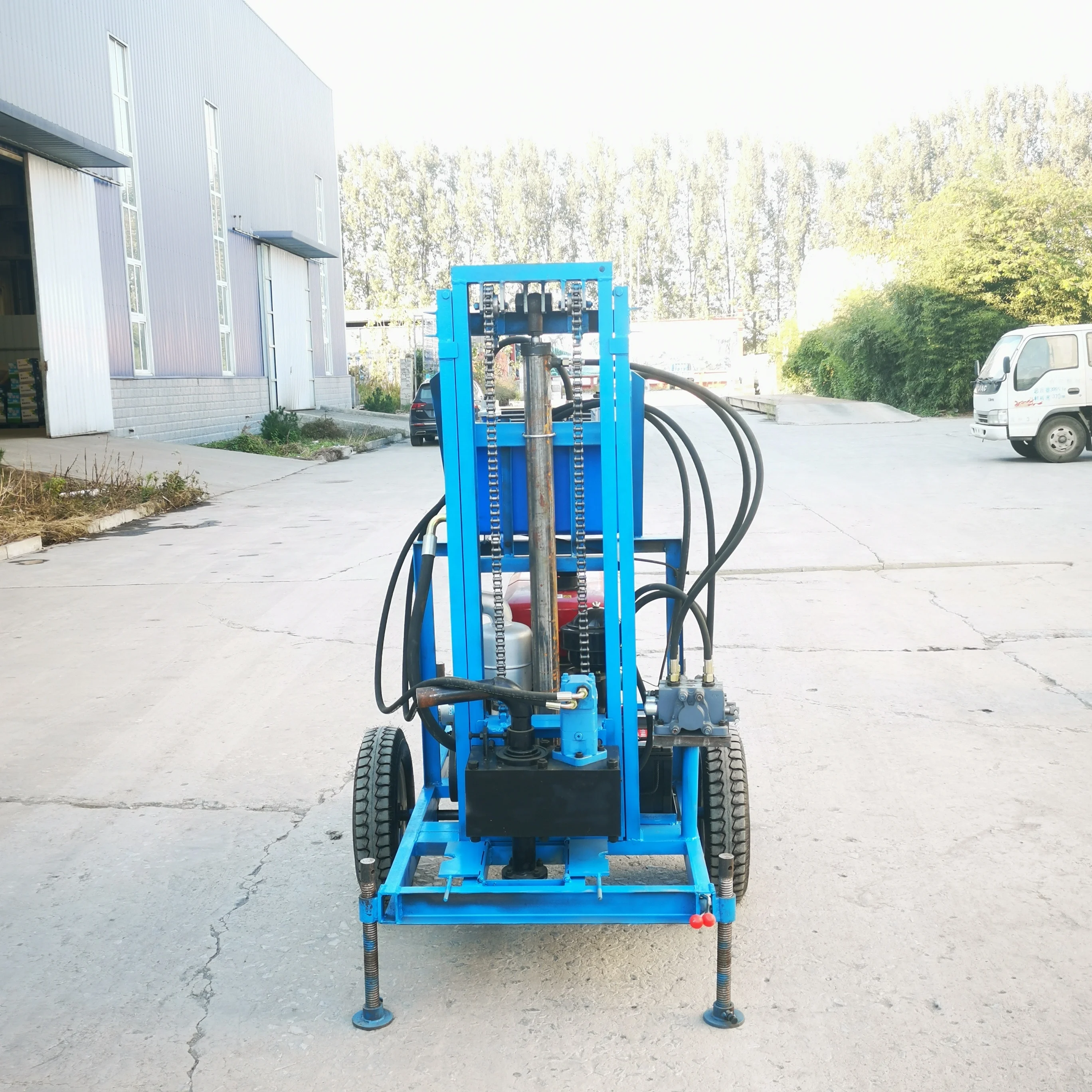 Hongrun Small Portable Diesel Hydraulic Water Well Drilling Drill Rig Drilling Rig For Water Well