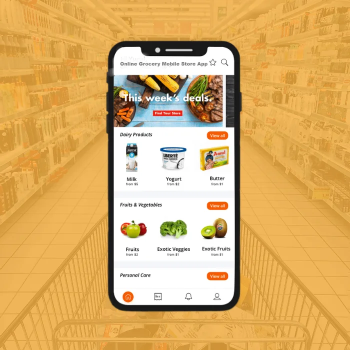 Online Grocery Mobile Store App development | Grocery Delivery App | On-demand Grocery App Development solutions