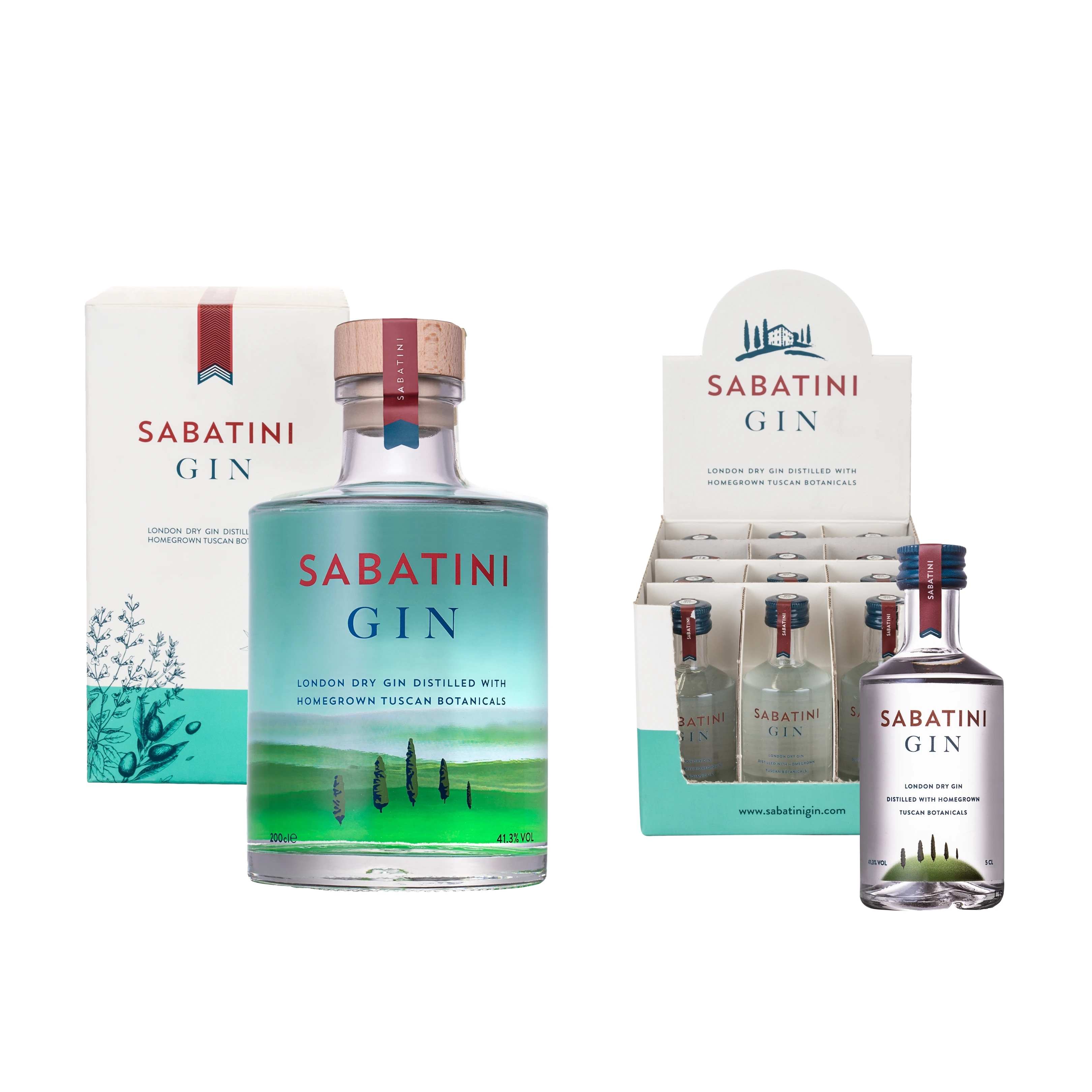 Коллекция Sabatini Gin Combo Сделано в Италии Лондонский сухой Джин 5 cl -2