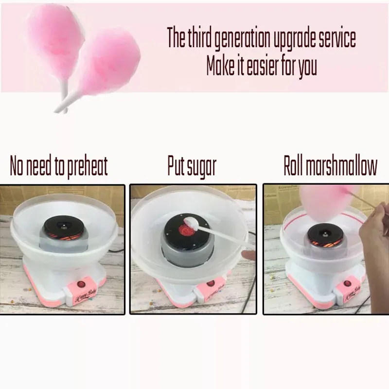 2021 оптовая продажа бытовой электрический DIY Сладкий Мини радость высокое качество машины из хлопка ярких цветов, производитель