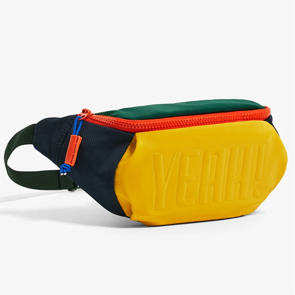 Custom Boys Neon Neoprene Nylon Kids Fanny Pack Cool Children Waist Bum Belt Bag For Boy