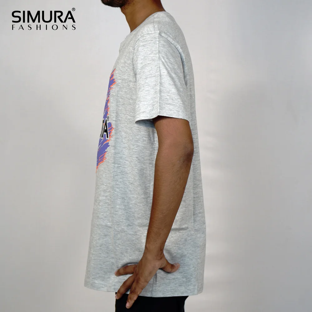 
Latest Design Slab Yarn Standard Quality Dark Grey Cotton Comfort Custom Design Casual Wear T Shirts 