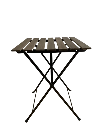 Folding Outdoor Acacia wood and Metal patio table Wooden furniture set for Garden Balcony