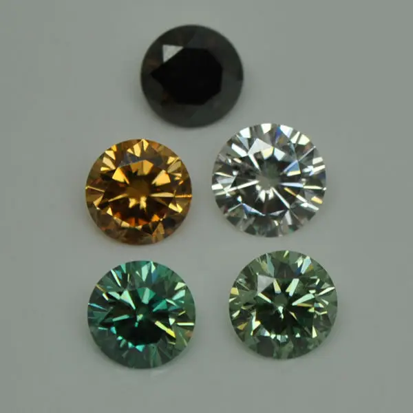Cheapest Lab Grown Moissanite Diamond Wholesale Price for All Fancy Color From India USA Green yellow/brown/chocolate
