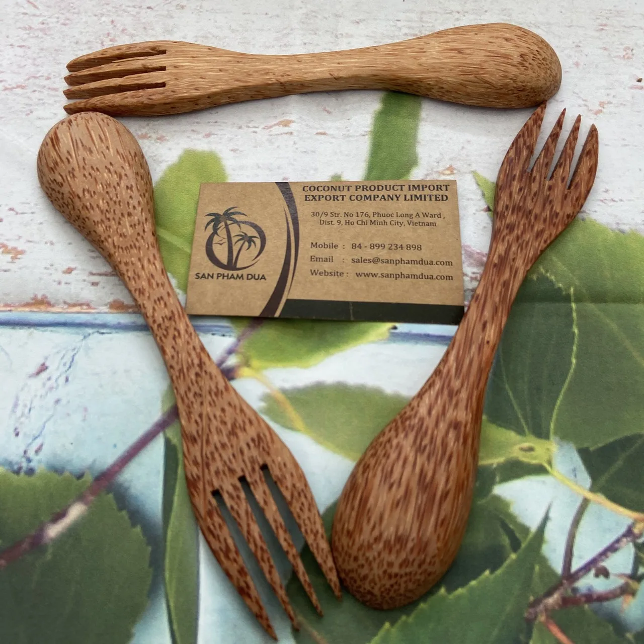 Столовые приборы из кокосового дерева/Экологичная Кокосовая ложка вилка ложка/бестселлер многоразовая посуда дерева для путешествий/крышка бамбуковой соломы