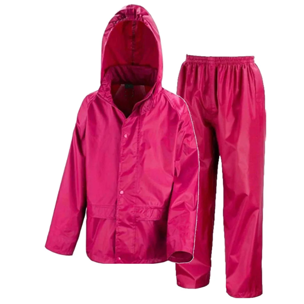 
Kids Waterproof tracksuit Trousers Suit in Black Pink Red or Royal Blue Childs Children Boys Girls 