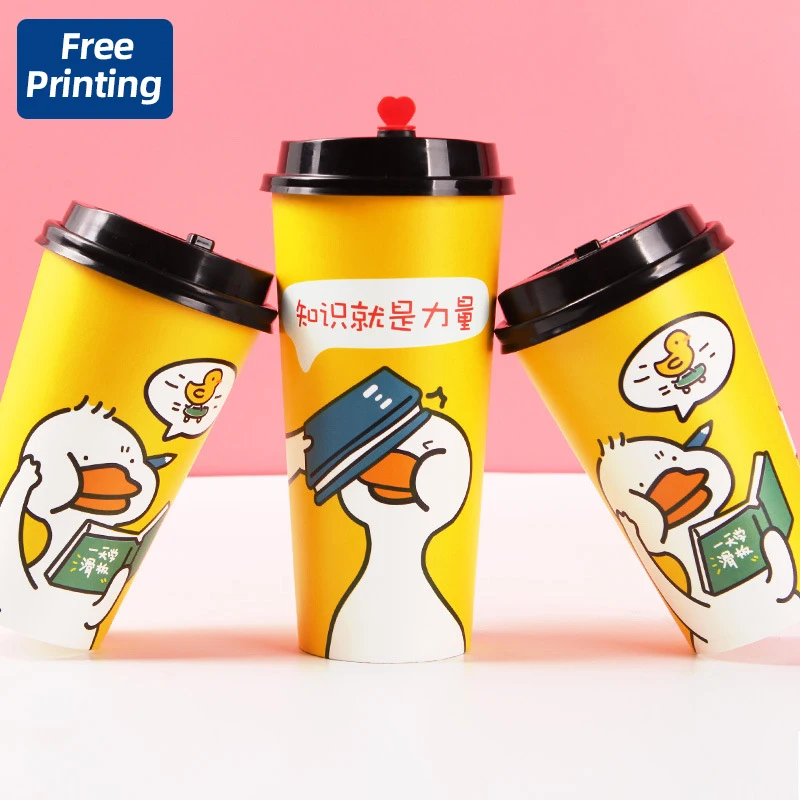 Custom logo printed 12oz 16oz 22oz single wall double PE coated coffee expresso design paper cup with lid paper cups in turkey