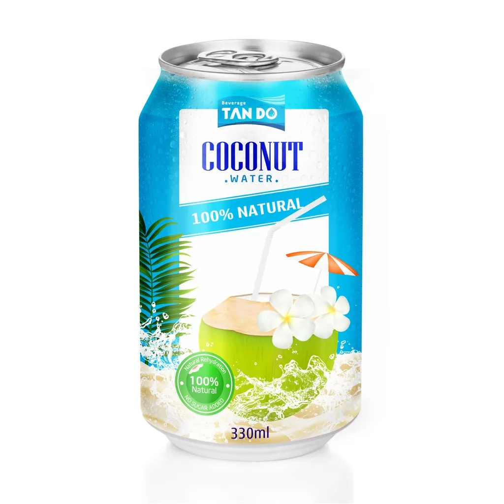 Made in Vietnam beverage manufacturer soft drink oem 330ml Aluminum can coconut water