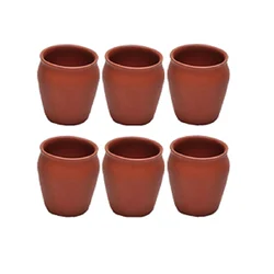 Чашка чая ручной работы из натуральной терракотовой глины/чайная чашка глины (набор 6 штук)
