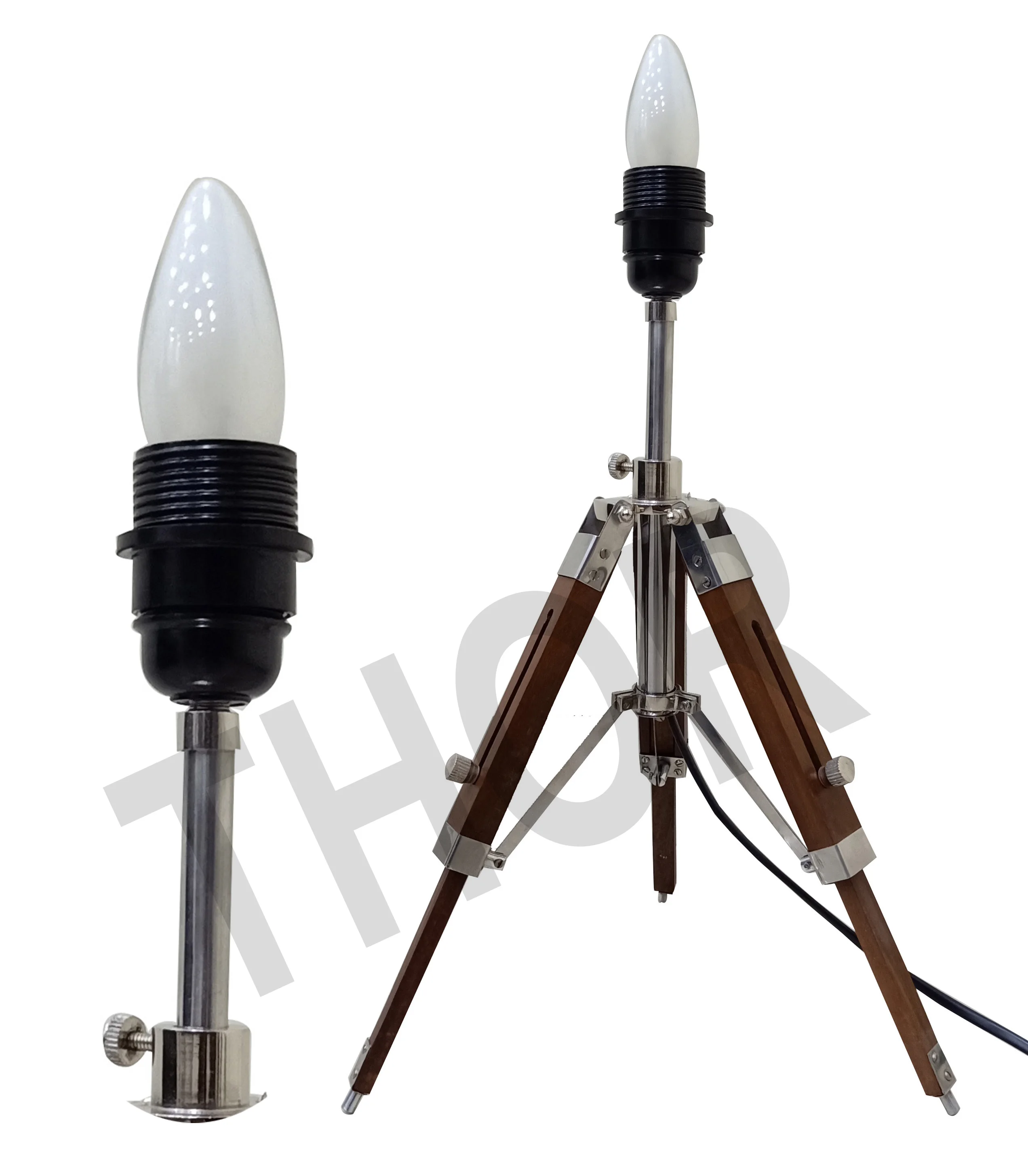 Wood Tripod Table  Lamp  Design Living Room Bedroom Study Room and Office Home Decoration Lightings
