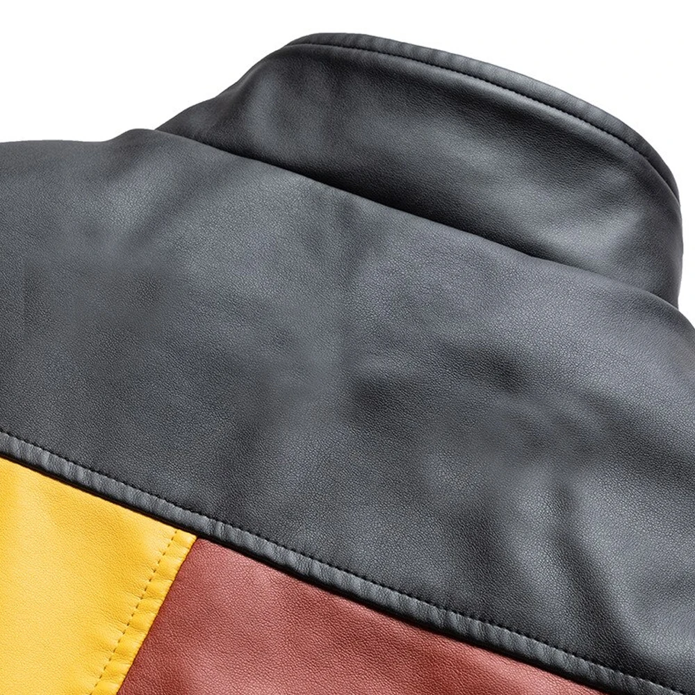 Wholesale US Size Man Leather Jacket Plus Velvet Winter Coat Jackets Motorcycle Pu Faux Leather Jacket