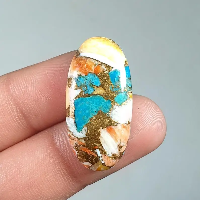 Wholesale Price Spiney Oyster Turquoise Precious 100% Natural Gemstone For Jewelry Making Use at Affordable Prices Bulk Sale OEM