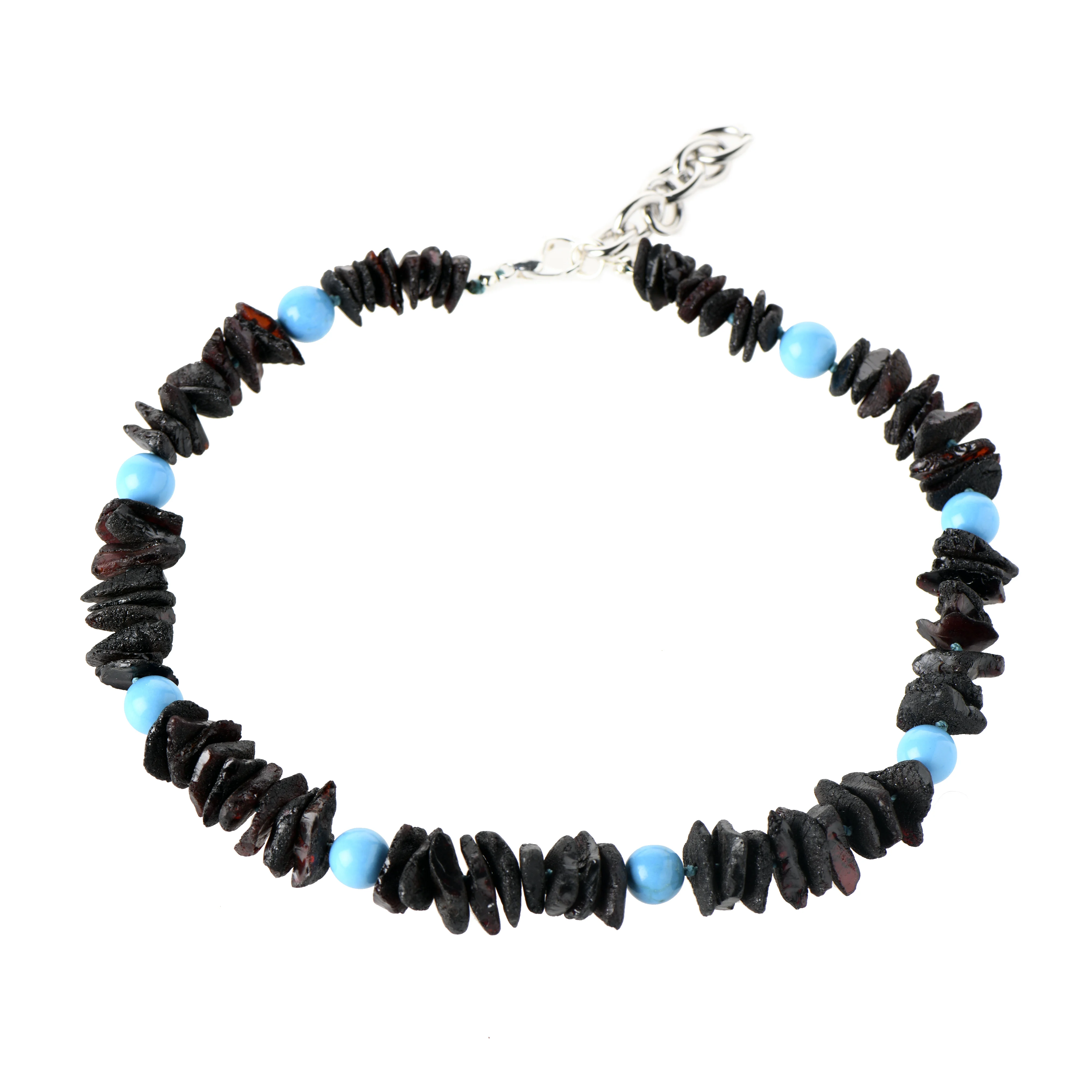 Raw Baltic Amber pet collar, Amber and gemstone Turquoise dog Collar, Various sizes