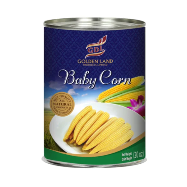 15oz.Canned Whole Baby Corn in Brine Nw.425g. Best Quality from Thailand.