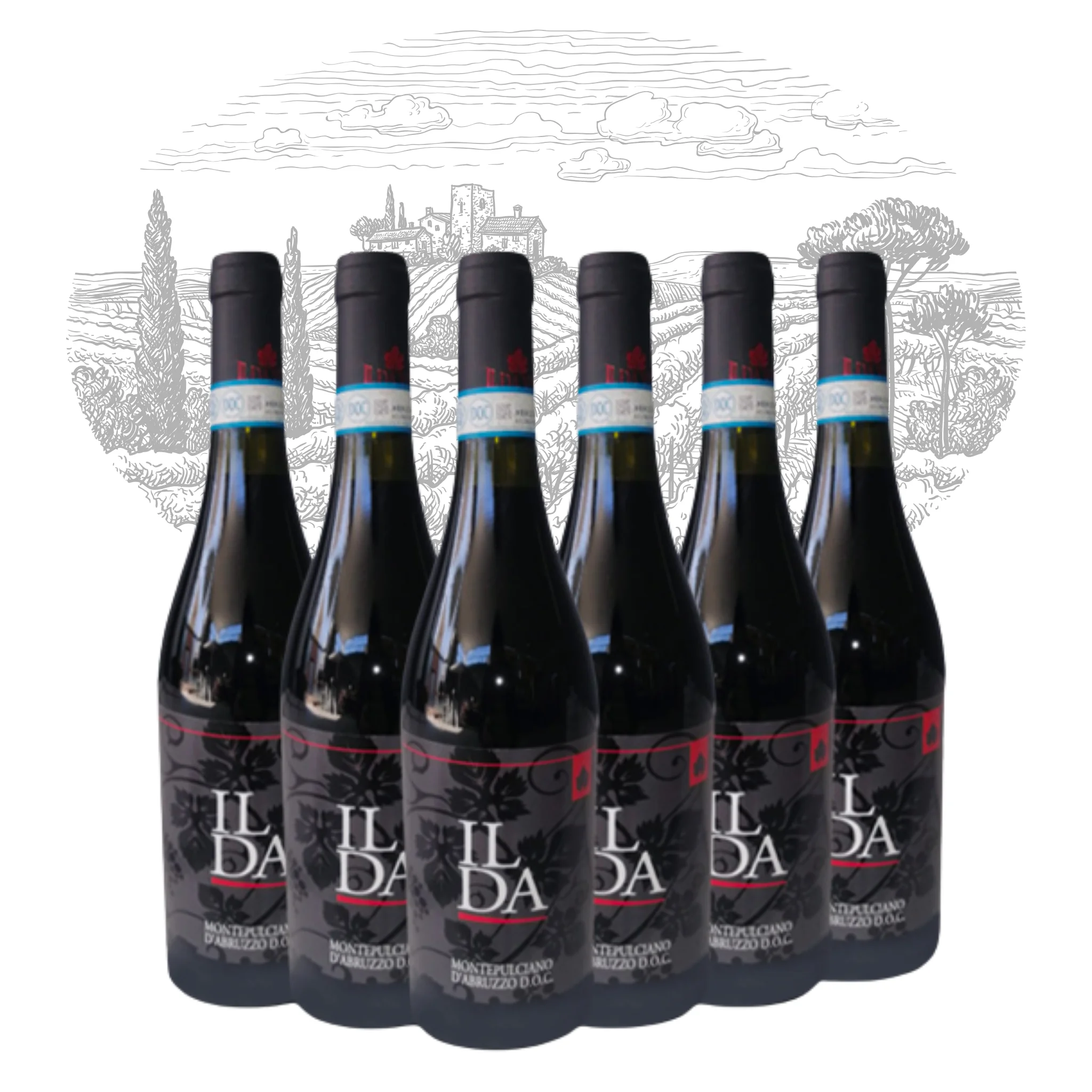 Высококачественное итальянское красное вино-Montepulciano D 2019 Ilda-красные итальянские винные бутылки 750 мл спирт 13.% для экспорта