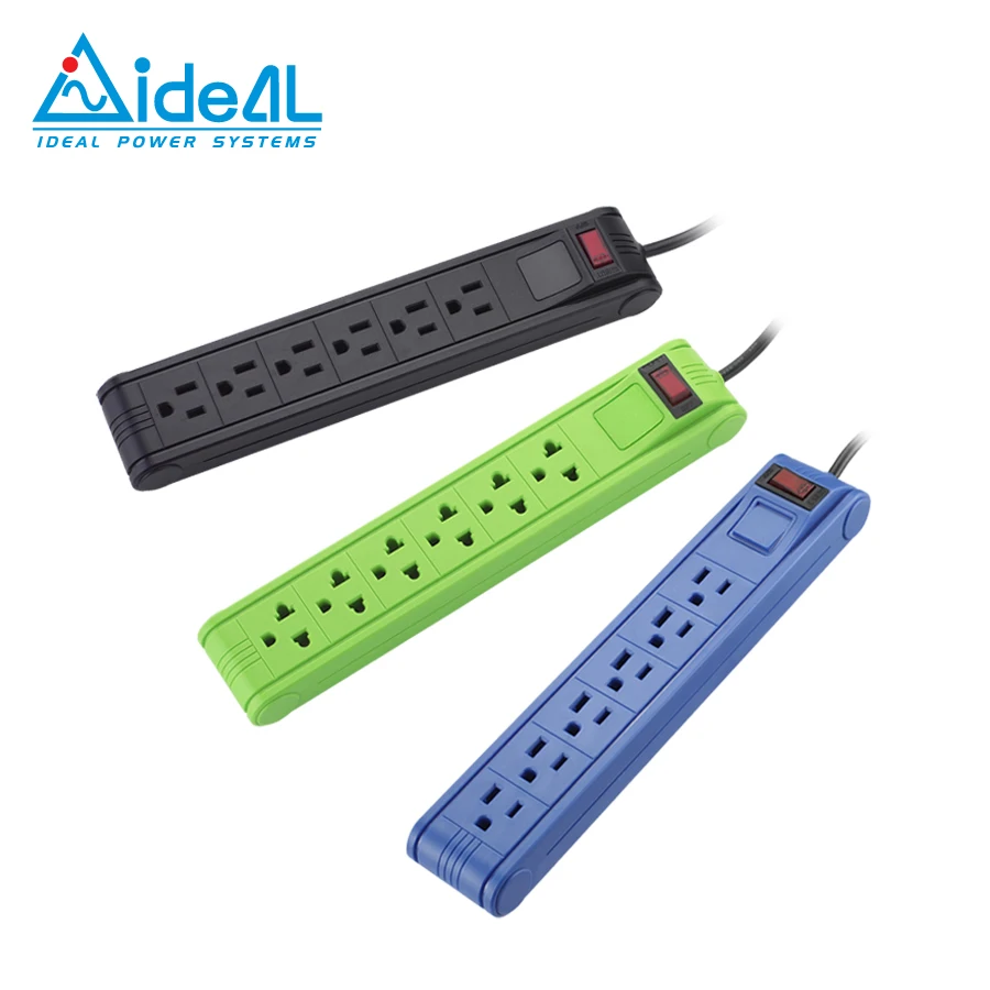 Power strip with surge protector 6 NEMA USA socket