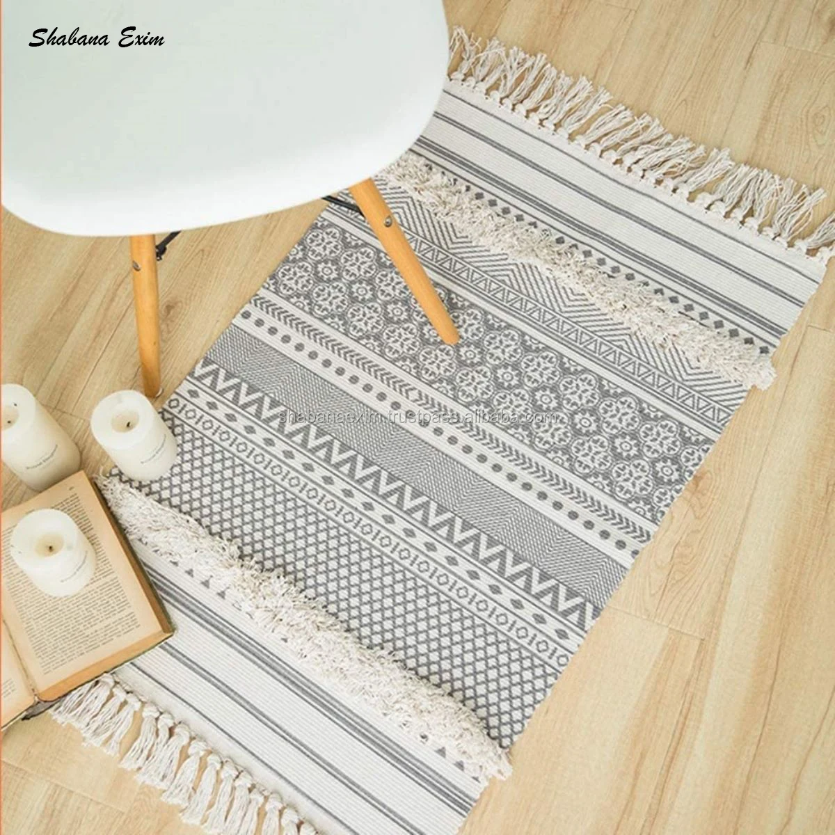 Большой богемный ковер для гостиной