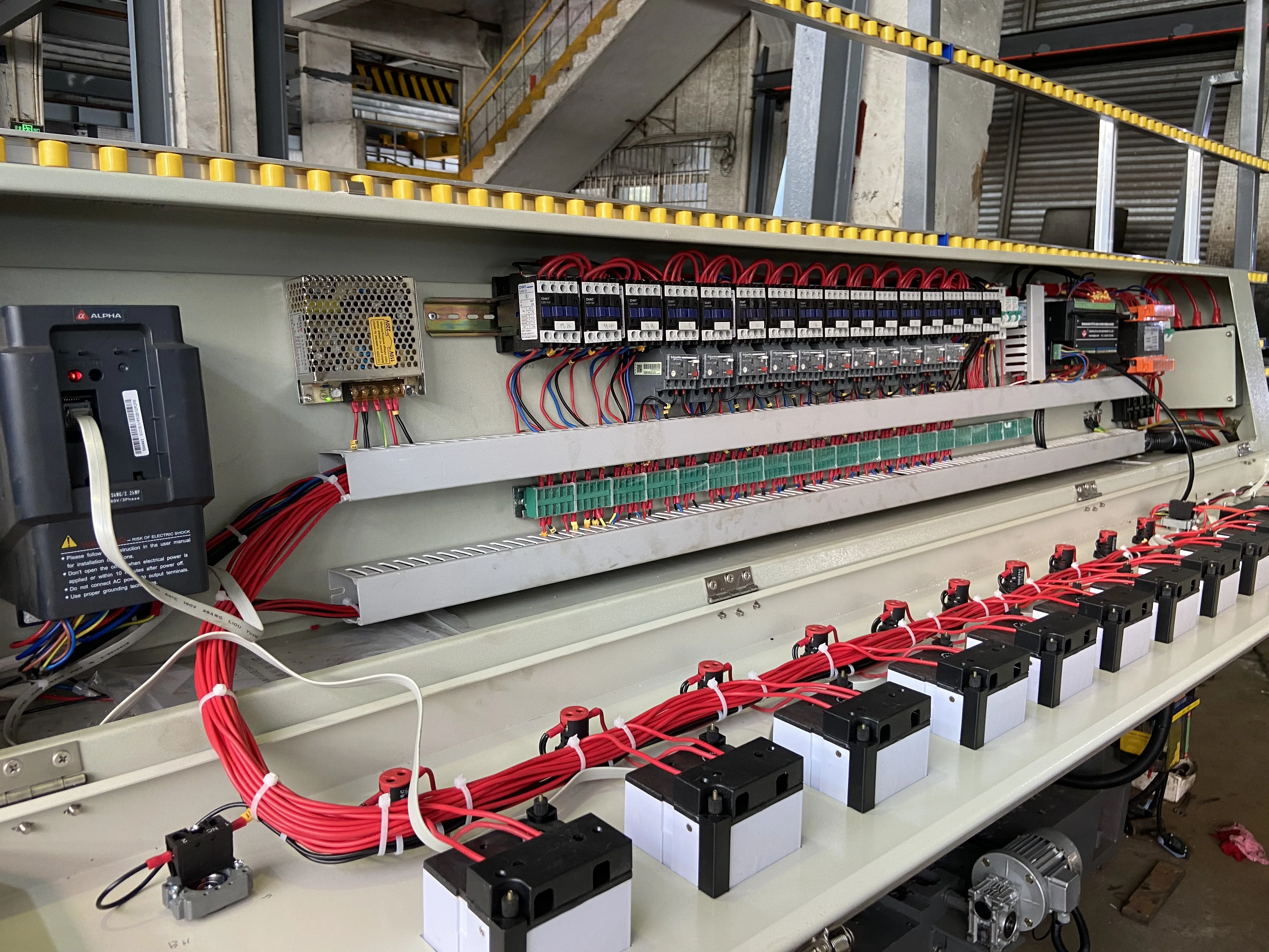 10 motors 45 degree plc control glass angle changing edging machine