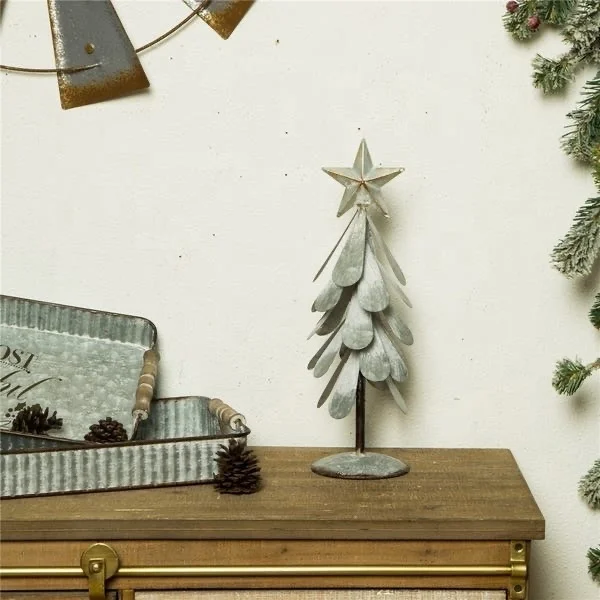 Galvanized Metal Decoration Festival Hot sale Table Top Christmas Tree