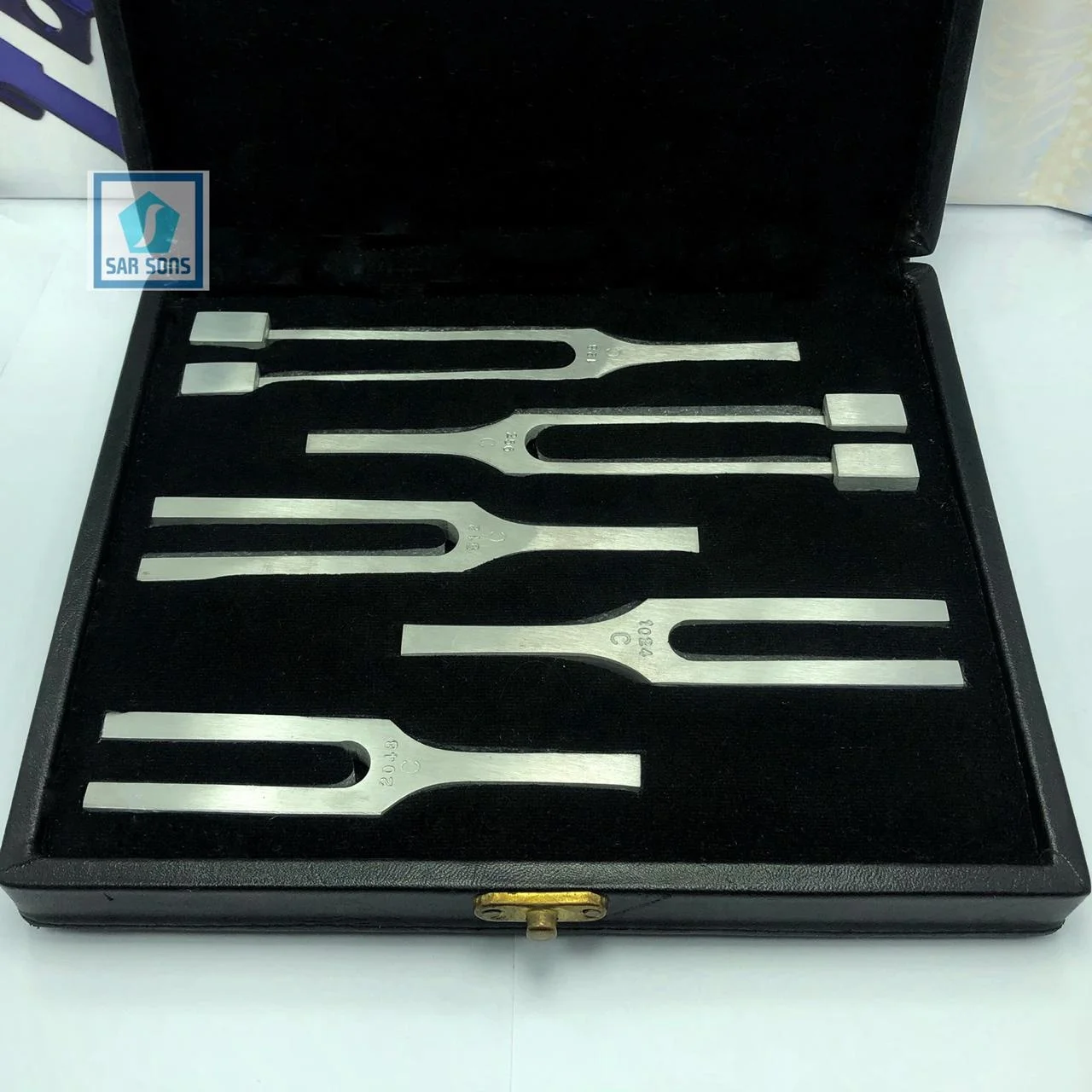 ALUMINIUM TUNING FORKS SET OF 5 Chakra tunning fork medical instruments the basis of surgical tuning set