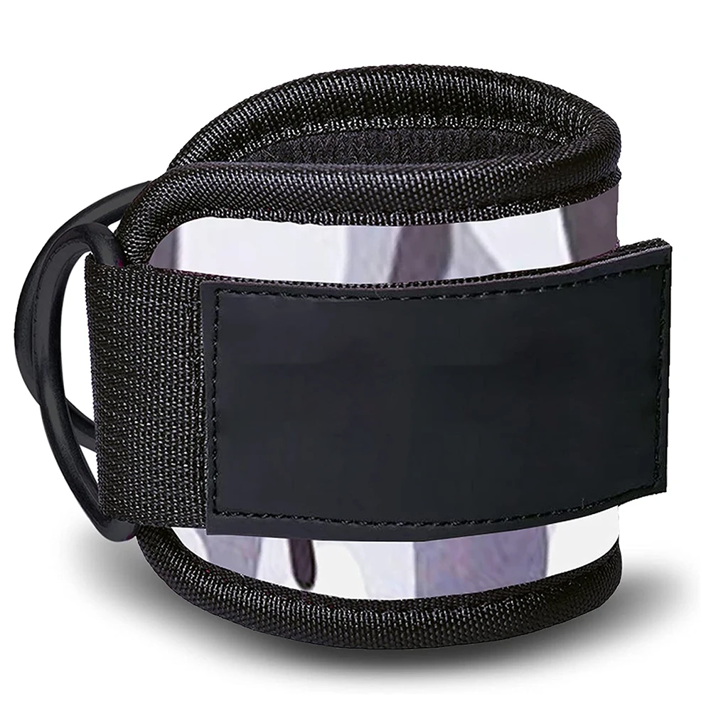 Fitness weightlifting padded ankle strap ankle protector D ring gym ankle support strap