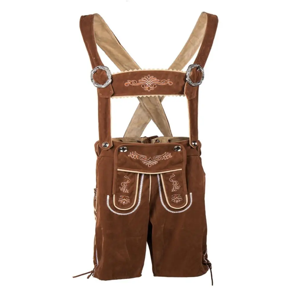 New 2020 Style Bavarian Traditional Shorts Brown and Chocolate Colors in Trachten Lederhosen Leather Shorts
