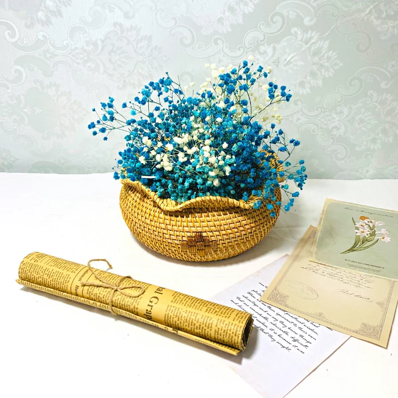 Cheap Price 1 Pcs Hand-Woven Multi-Purpose Rattan Wicker Basket Rattan Box For Organizing With Lid From Vietnam