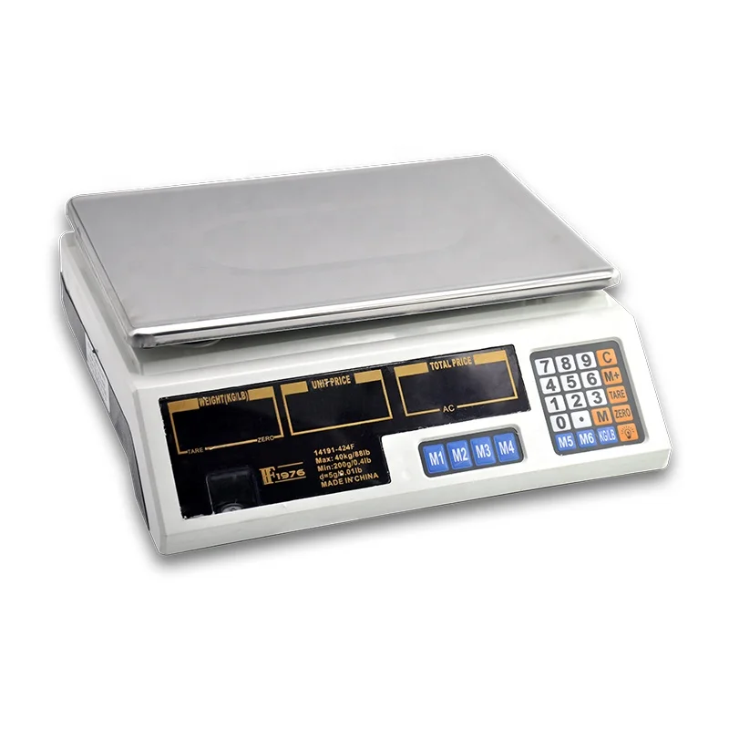 
FF1976-424F Fruit commercial balance Electronic Price Counting Scale digital weighing scale LED Dual-display 40kg/5g 