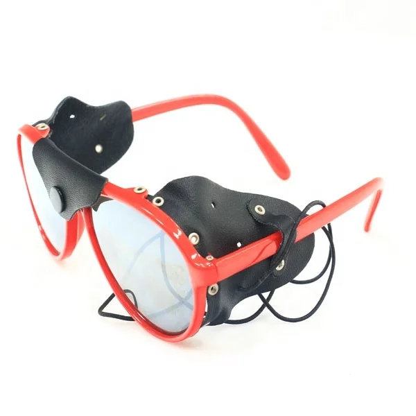 Fashion leather side shields kids sunglasses